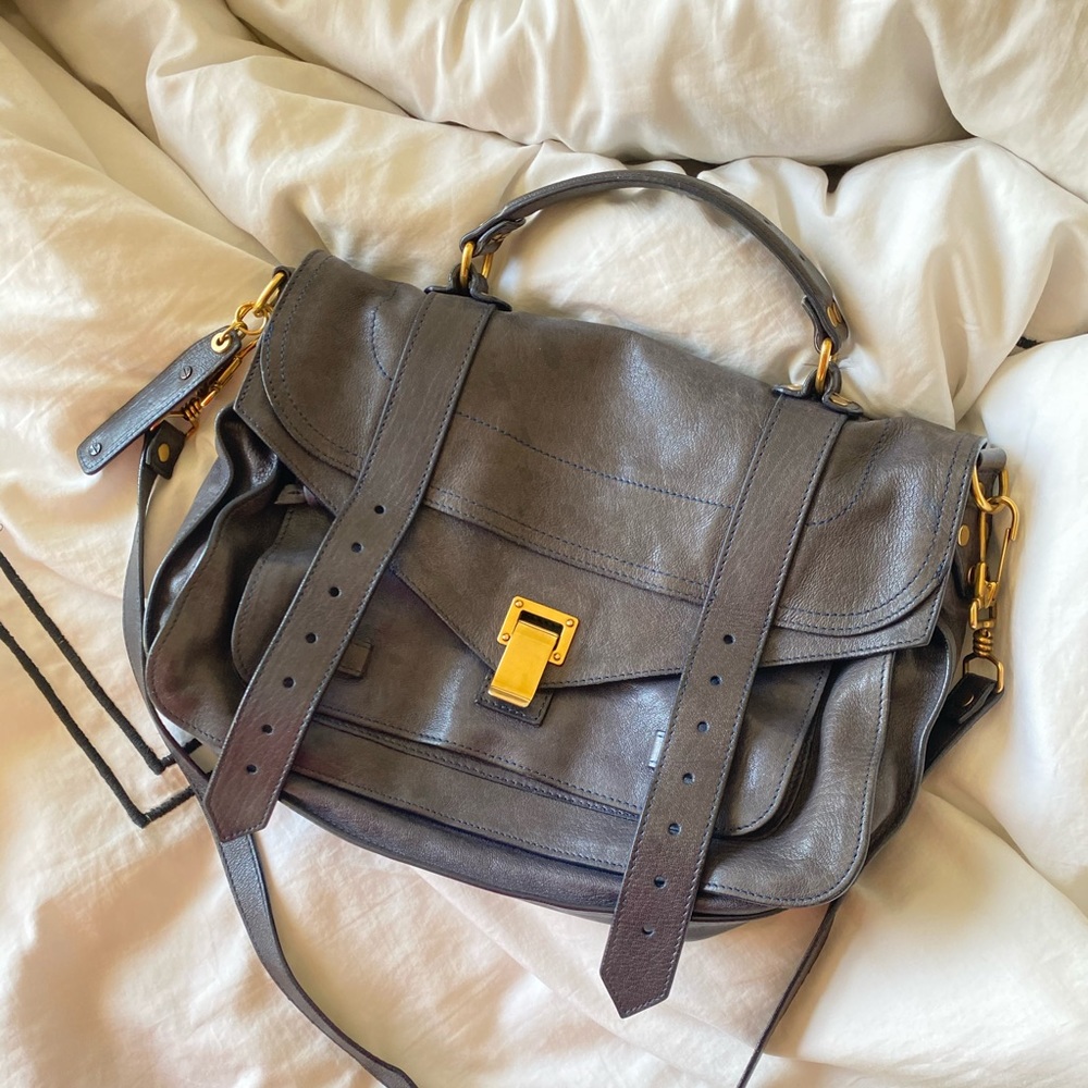 PROENZA SCHOULER lambskin medium ps1 navy blue